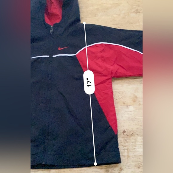 Vintage Nike Boys’ Sz 4 Red/Black Hooded Windbreaker Track Suit - Picture 6 of 17
